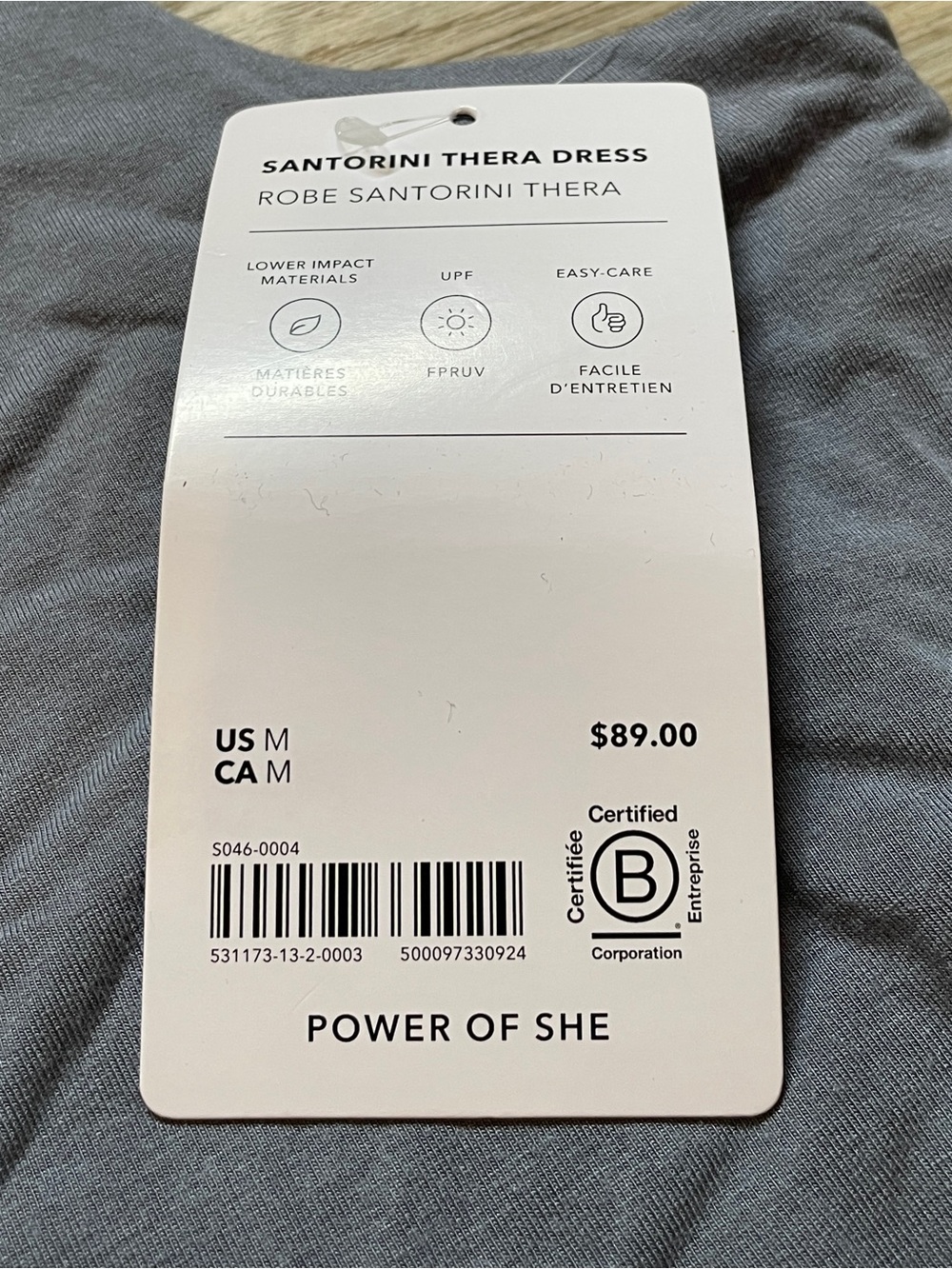 Athleta Santorini MIDI dress NWT size M gray - Picture 5 of 6
